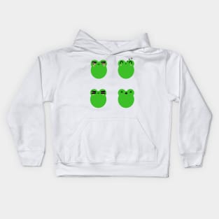 Cute frog face expressions v3 Kids Hoodie